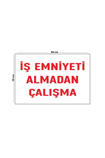 Lucena Working Without Metal Work Safety 15 cm X 20 cm Warning Sign Direction Sign