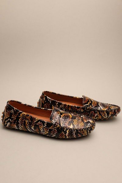 Gondol Loafer clasic de damă din piele naturală Black Snake 37 ttx.70116