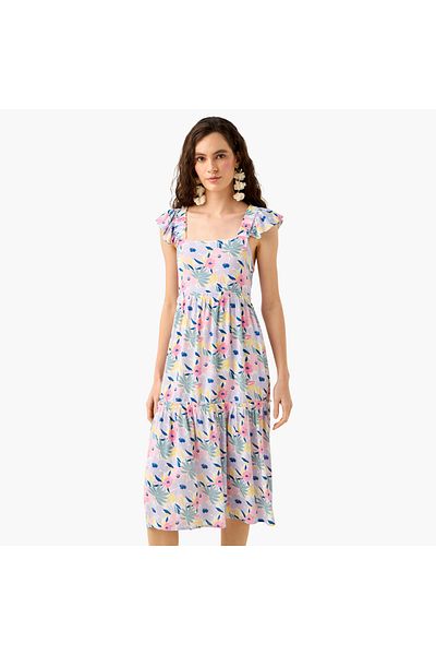 FAV Flower Print Viscose Cover-Up