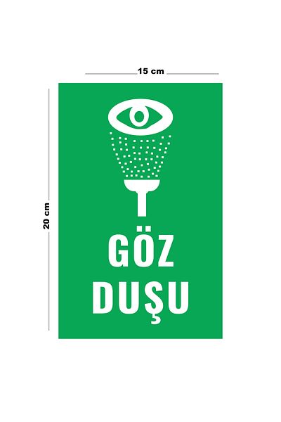 Lucena Metal Eye Shower 15 cm X 20 cm Warning Sign Directional Sign