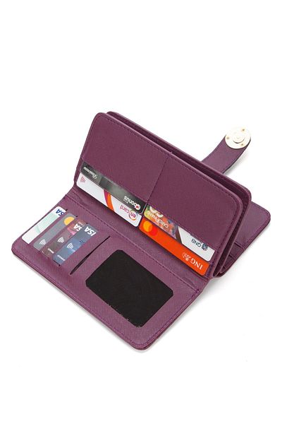 Newish Polo Purple Magnet Card Holder and Wallet