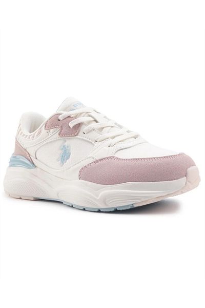 U.S. Polo Assn. Blossom 4Fx Women's Beige-Powder-Blue Sneaker Shoes