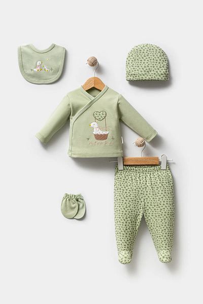 Bebitof Cute Duck Patterned 5 Piece (Newborn) Hospital Outfit Set