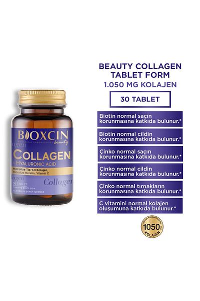 Bioxcin Beauty Collagen 30 Tablet - Type1 Type 3 Hydrolyzed Collagen