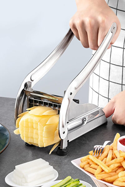 omilife Çelik El Tipi Patates Sebze Dilimleyici Küp Rende Doğrayıcı