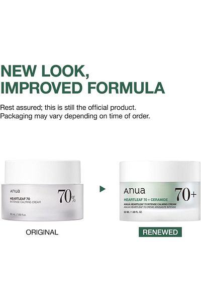 ANUA Heartleaf 70 Calming Cream with Ceramide, Panthenol, Heartleaf Extract - 50ml