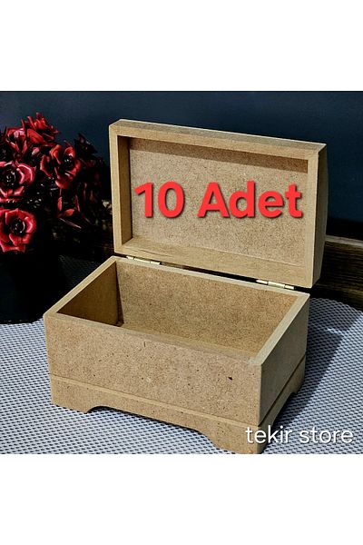 Tekir Store evinizi güzelleştirin Wooden Curved Chest Student Box Multi-Purpose Organizer with Lid Raw Hobby Painting Gift Box