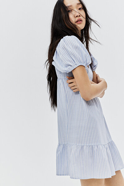 H&M Kabarık Kollu Elbise