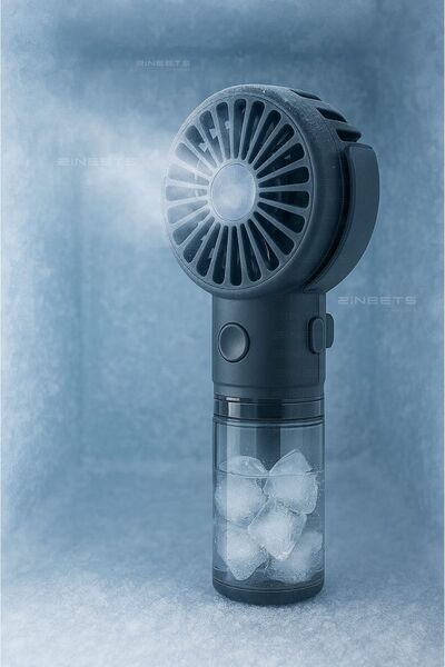 POLYGOLD El Tipi Sulu Buharlı Fan Şarjlı Vantilatör Mini Masaüstü El Fan Taşınabilir 3 Kademeli Usb Pervane