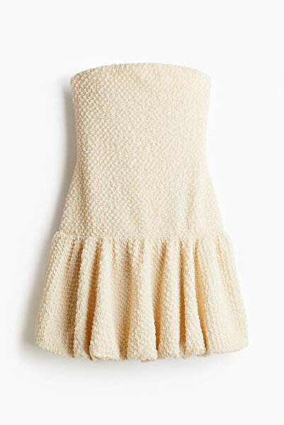 H&M Balon Etekli Bandeau Elbise