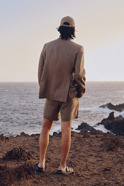 H&M Keten Şort Regular Fit