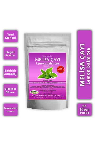 leka baharat Melisa Çayı Limonlu 20x1,5g Süzen Poşet