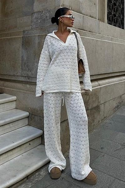 Miracle Omni Nolan Regular Openwork Trousers Set