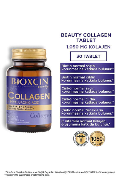 Bioxcin Beauty Collagen 30 Tablet - Tip1 Tip 3 Hidrolize Kolajen 3'lü