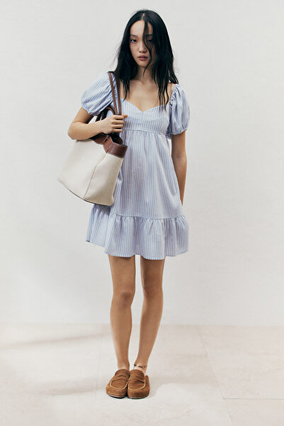 H&M Kabarık Kollu Elbise