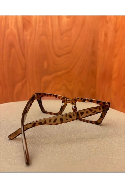 Mucizelerevi Azure Bonnie Leopard Blue Light Protective Transparent Relaxing Glasses