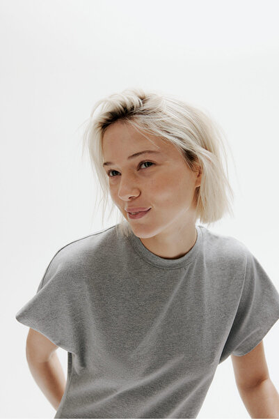 H&M Kısa Kollu Jarse Elbise