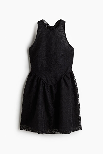 H&M İşlemeli Halter Yaka Elbise