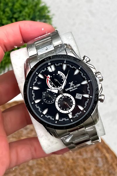 Daniel Klein Men's Wristwatch - All Functions Active, Steel Cord and Bracelet Set