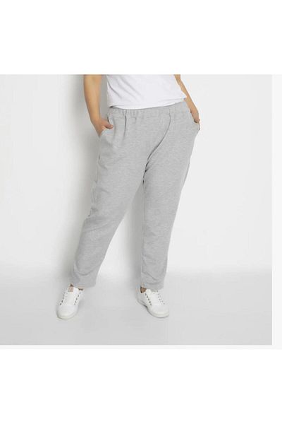 TNR SPORT Διπλό Μαύρο Γκρι Jogger Sweatpants - , Λαστιχένιο πόδι, Ψηλή μέση