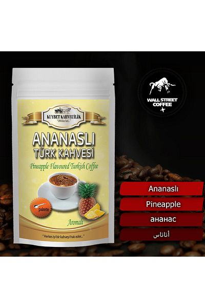 KUYBET 1 Kg Turkish Coffee with Pineapple Economic Size