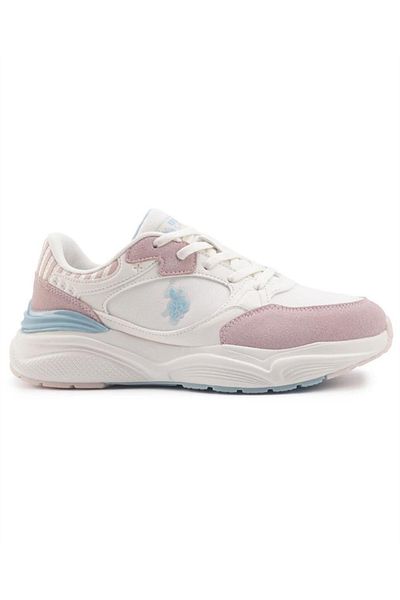 U.S. Polo Assn. Blossom 4Fx Women's Beige-Powder-Blue Sneaker Shoes