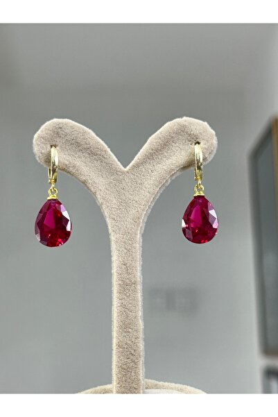 DURAN TAKI TASARIM Yakut Zirkon Gümüş Küpe