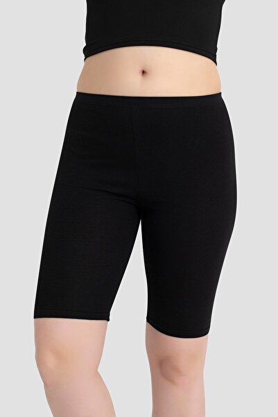 Arma Yıldız Women's Cotton over Knee Short Tights 2 Pack White - Black