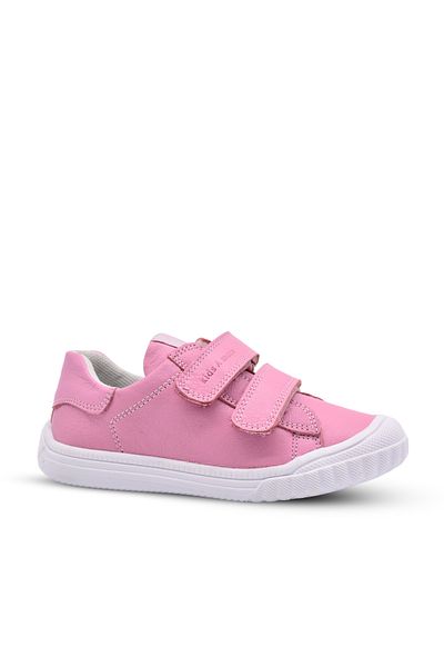 kids A more Dream Double Velcro Leather Girl's Shoes Pink