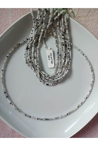 Mudita Tasarım 2x2 küp kesim turmalinli aytaşı gerçek doğal taş kolye