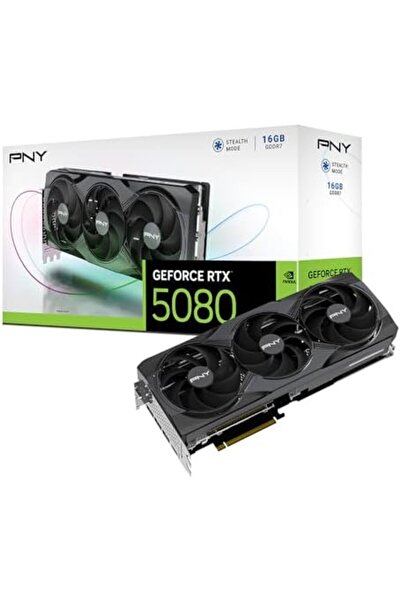 PNY PNY GeForce RTX 5080 16GB OC Triple Fan DLSS 4 Graphics Card