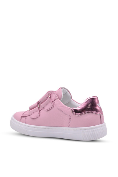 kids A more Papillon Double Velcro Leather Girls' Shoes Powder