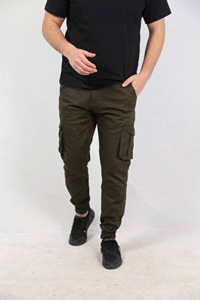 Ofzensport Khaki Color Gusseted Cargo Pants