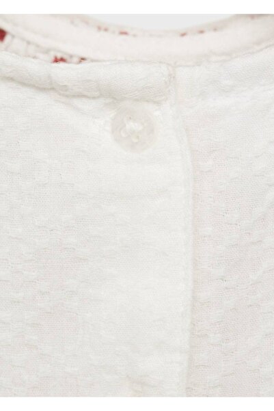 MANGO Baby Πλεκτή μπλούζα με βολάν