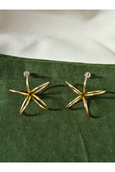 mos&more Gold Muhteşem Duruşlu Hafif Tel Kadın Küpe