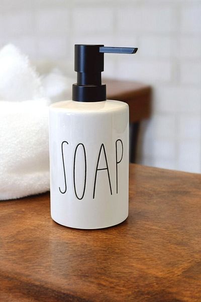 Mirilliahome Πορσελάνινο Μαύρο Pump Liquid Soap Dispenser – Μοντέρνος Διανομέας Σαπουνιού Μπάνιου