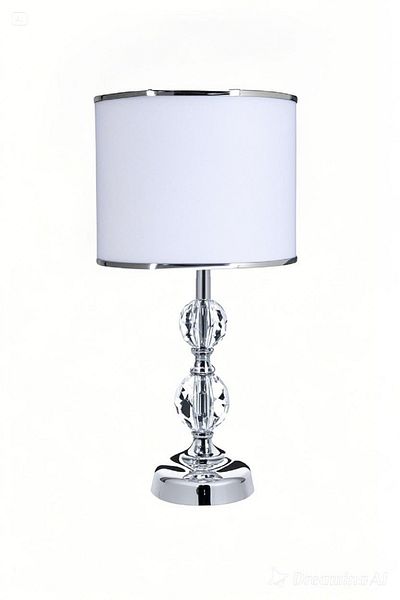 571 Store T Series Table Lampshade - Metal and Glass Body, Fabric Headboard