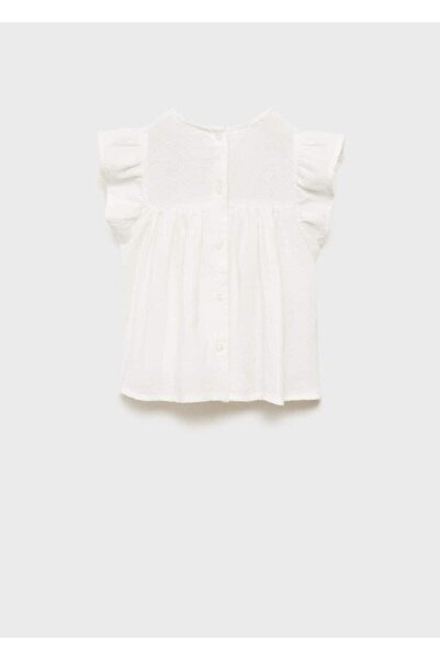 MANGO Baby Πλεκτή μπλούζα με βολάν