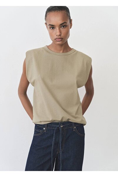 MANGO Woman Kısa kollu pamuklu tişört