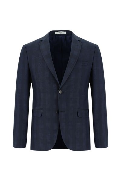 Kiğılı Costum în carouri Super Slim Fit - Croială combinată