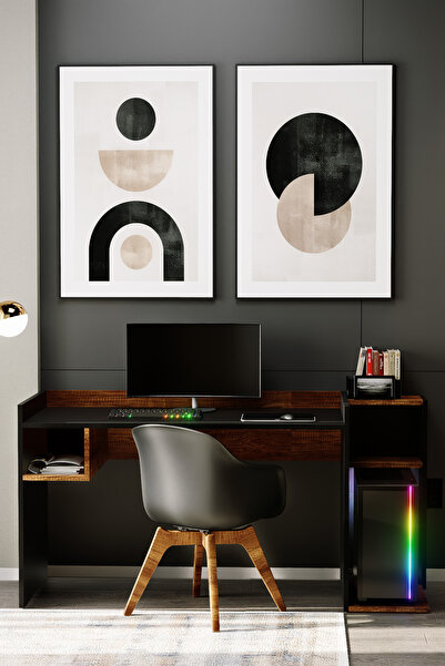 KODIGU Çalışma Masası 155x60cm Yan Konsollu Çalışma Masası | Masa | Oyuncu Masası | Ofis Masası | Masa