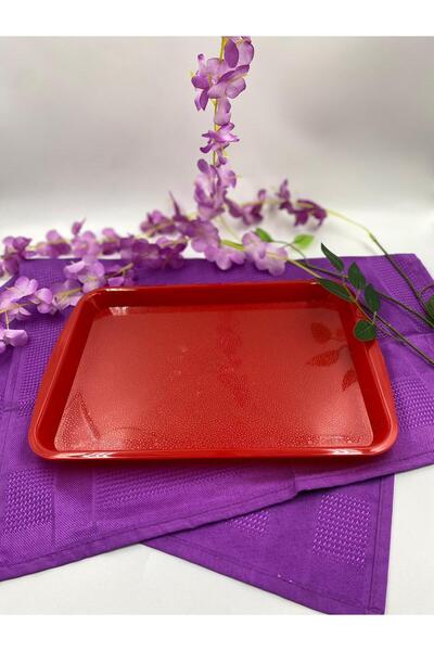 PEARSTORE (حجم صغير) 10 قطع صينية فاست فود حمراء مقاس 20 × 30 سم، صينية تقديم...