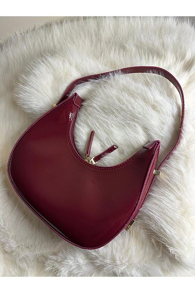 shop Shiny Patent Leather Hand Shoulder Bag