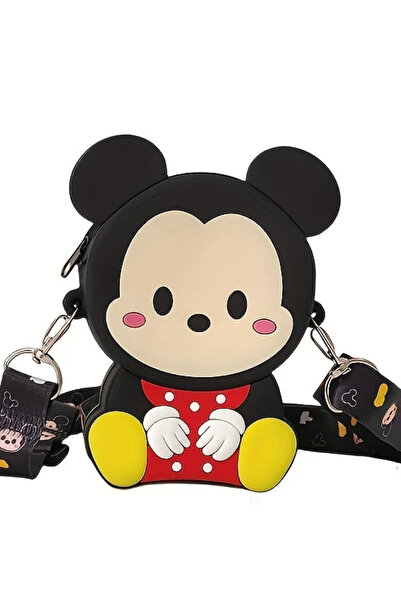 Nisankids Kız Çocuk 3 Boyutlu Silikon Çanta Omuz Askılı Mickey Mouse Çanta ( Ayarlanabilir İp Askılı)