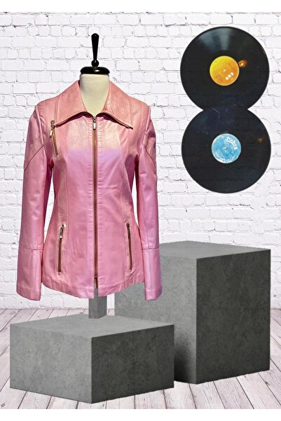 İzmir Deri Hakiki Deri Kadın Mont