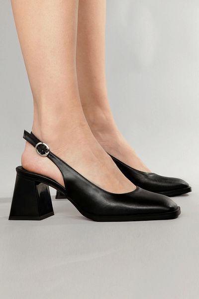 Lio Shoes Tocuri înalte negre pentru femei - Talpă TPU cu vârf pătrat (KSYHC101)