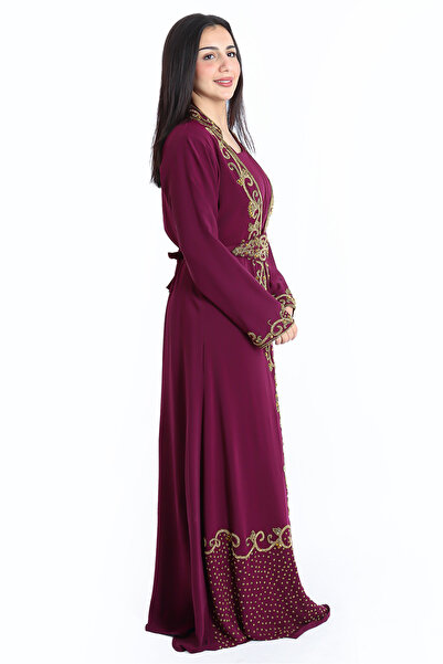 IKKXA Sparkling Handwork Purple Kaftan IKW9978