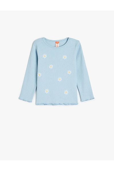 Koton Tricou cu mânecă lungă din bumbac cu imprimeu floral