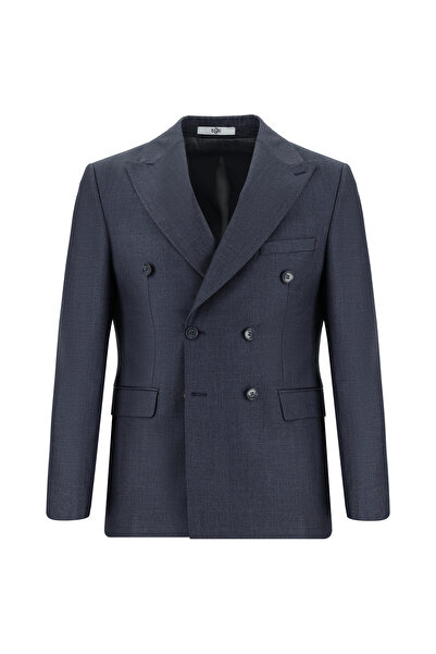 Kiğılı Slim Fit Dar Kesim Kruvaze Takım Elbise