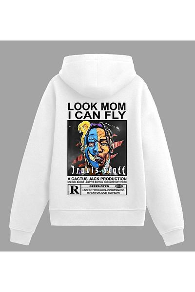 Edizen Hanorac unisex oversize Cactus Jack Hanorac cu glugă 100% bumbac